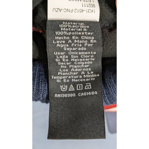 Fanatics Orange & Navy Pom-Pom Beanie Hat 100% Acrylic One Size Fits Most NWT - Picture 9 of 9